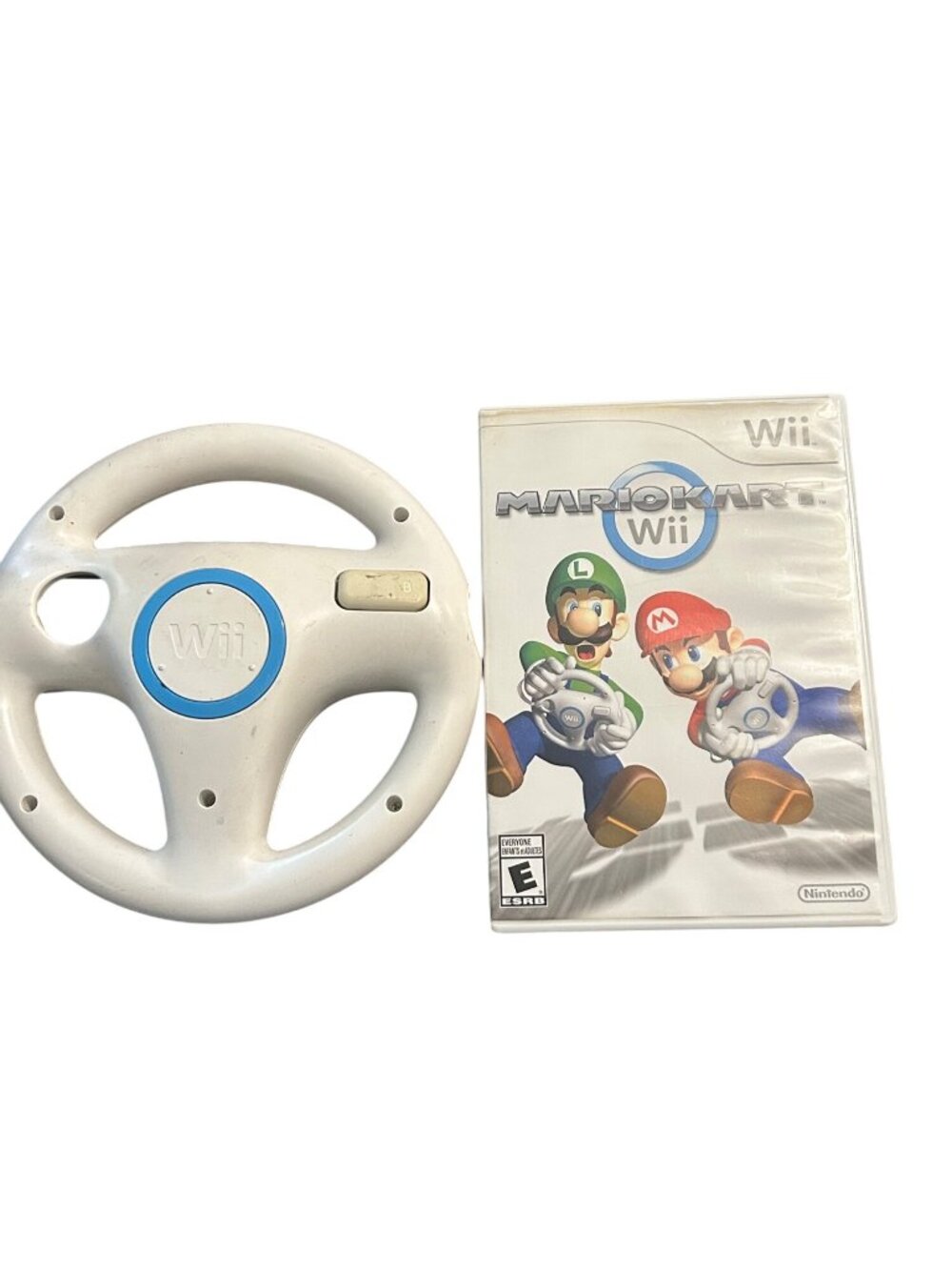 Mario Kart Wii Video Game With Steering Wheel For Nintendo Wii Console racing